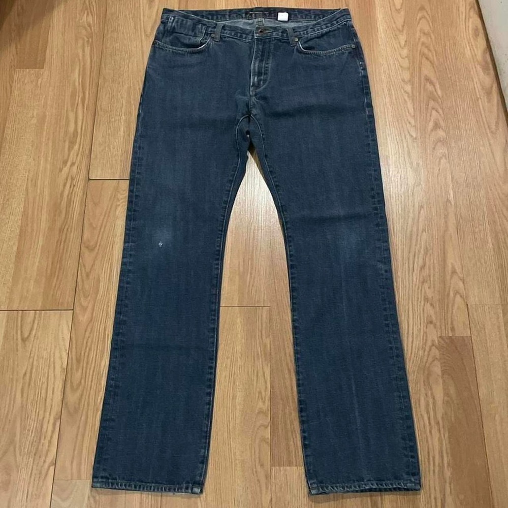John Varvatos Mens Straight Leg Bowery Jeans 36 (36x33) Dark Blue Western Denim